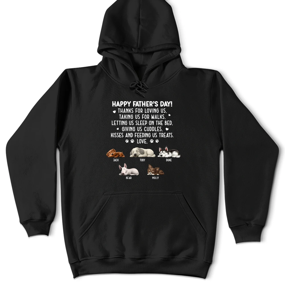 Sleeping Dog Thanks For Loving Me - Personalized T Shirt