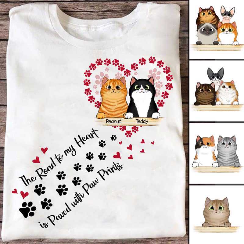 Road To My Heart Fluffy Cats Personalized Women Tank Top