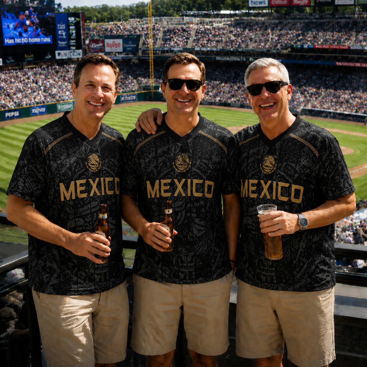 Personalized Mexican Eagle Black Gold Custom Sports Jersey
