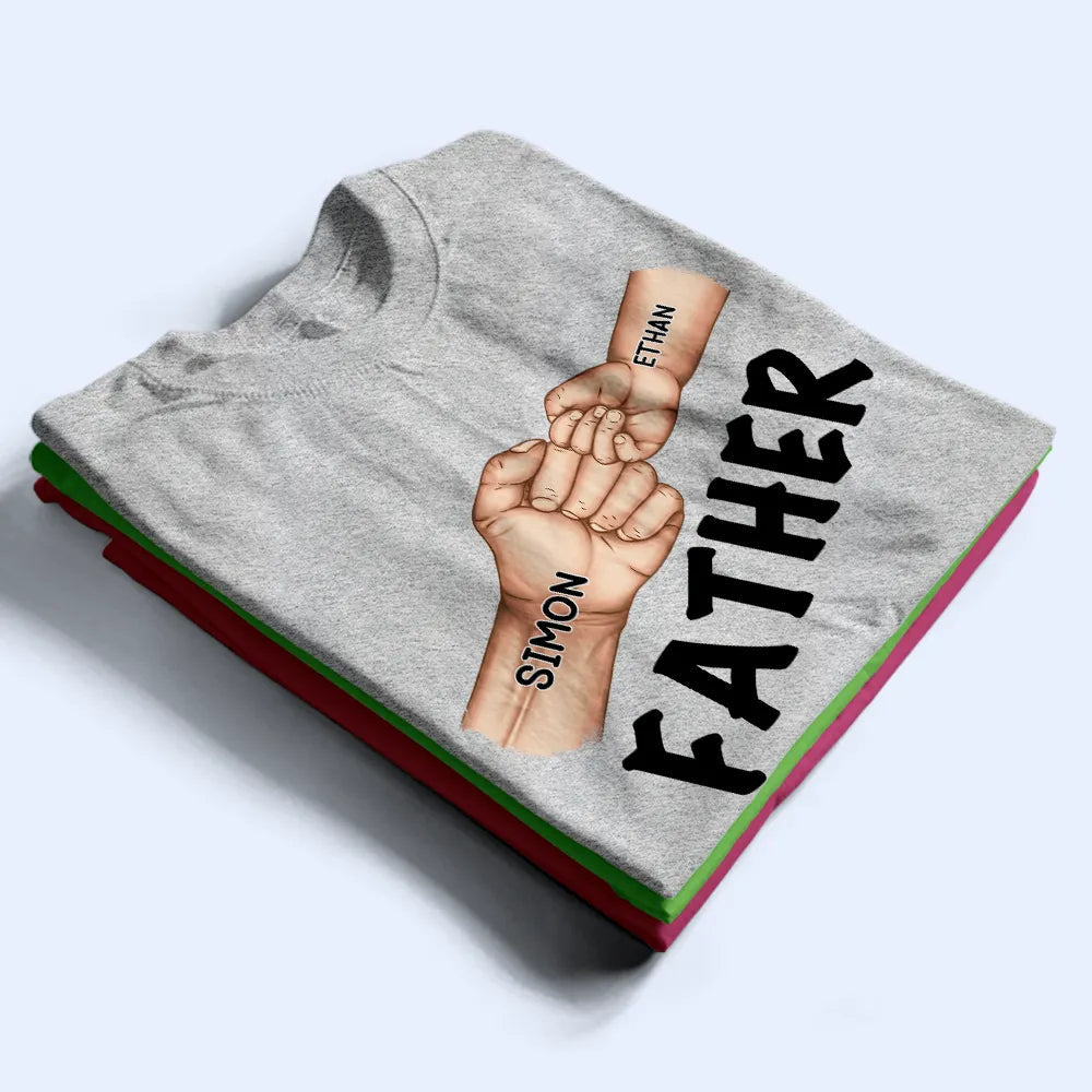 Dad Grandpa Fist Punch - Personalized T Shirt