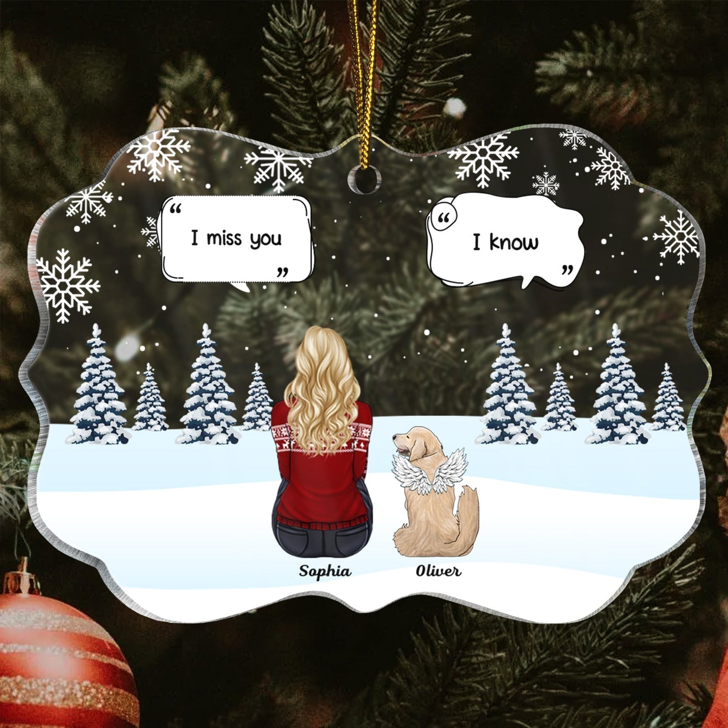 Personalized Medallion Acrylic Ornament 2 Test Product