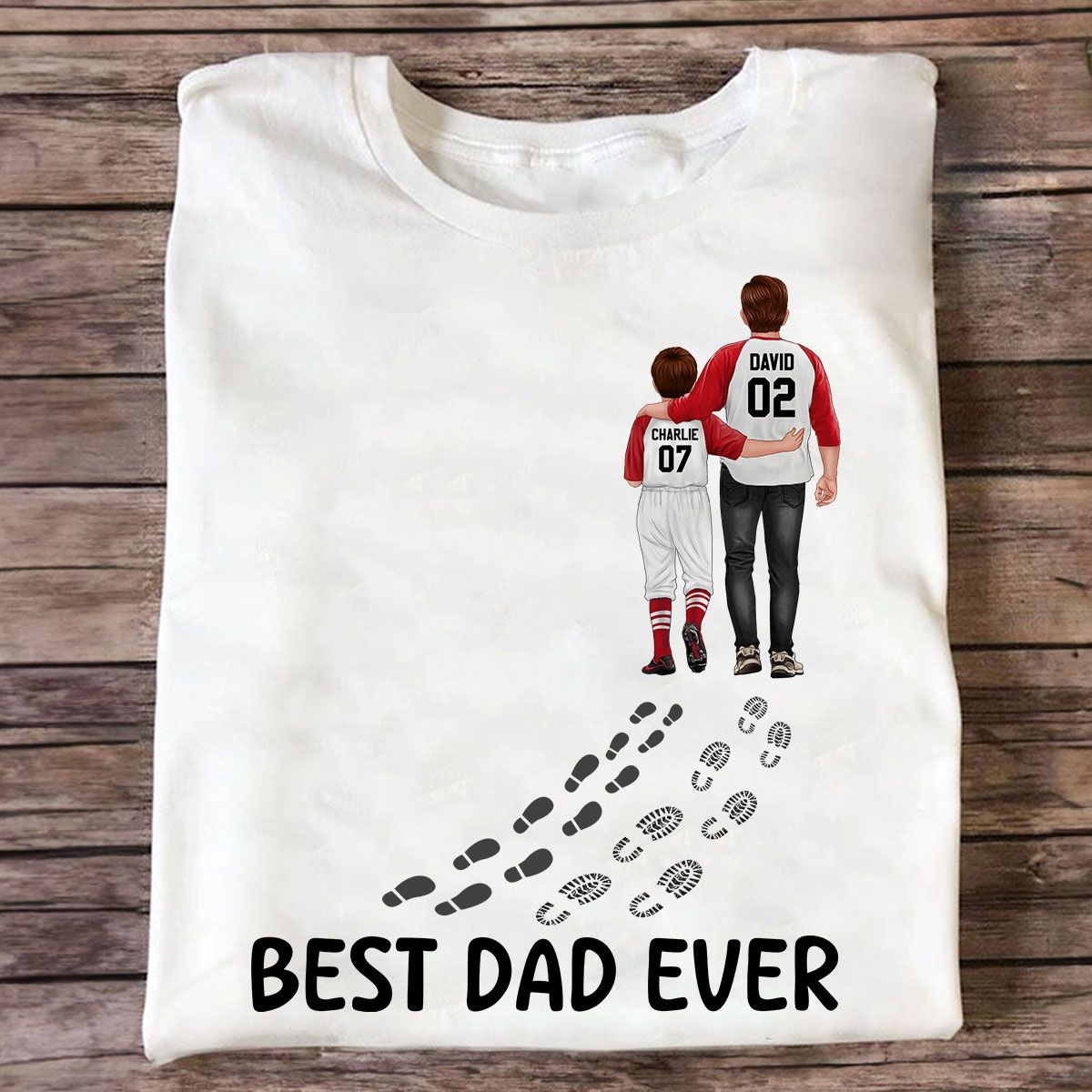 Baseball Dad And Daughter Son You Never Walk Alone Personalized Shirt