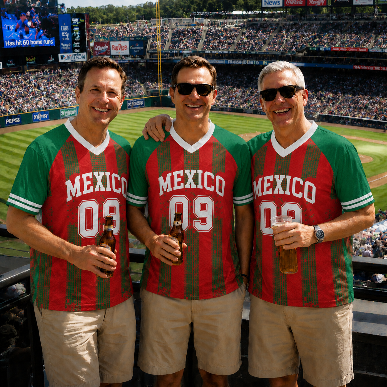 Personalized Retro Mexico Patriotic Football Jersey, Custom Mexican Flag Color Uniform Tee