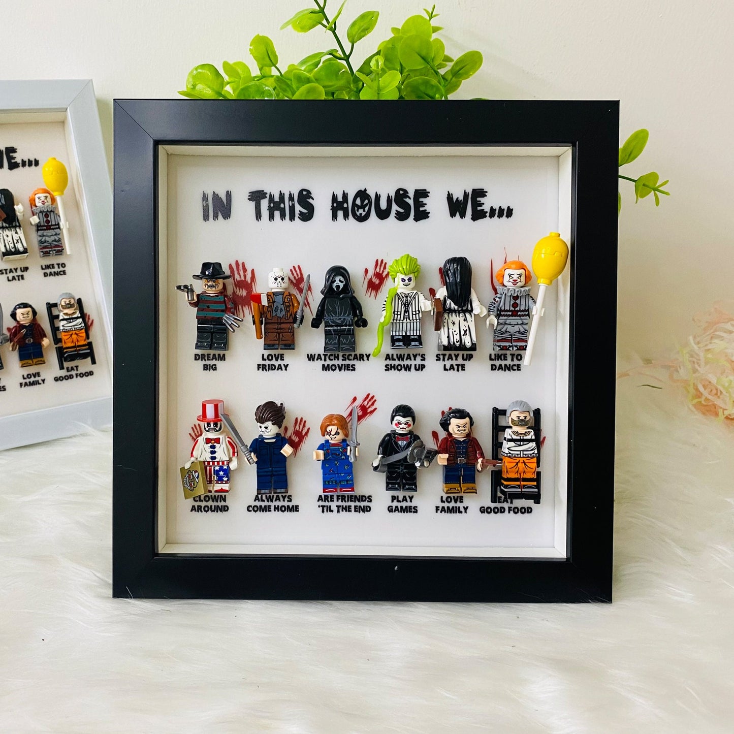 Halloween horror character frame, In this house we…, Halloween decoration, House of Horrors, Halloween gift, Halloween 2024