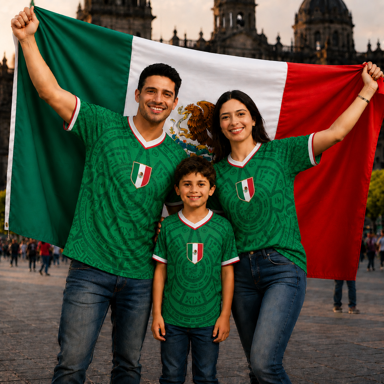 Custom Dark Green Aztec Mexico Jersey – Personalized Name Number Soccer Shirt