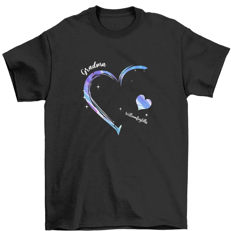 Personalized Grandma with Grandkids Names Hearts Shirt, Customized Grandma Gift,Grandma Life Shirt, Mothers Day Gift For Grandma