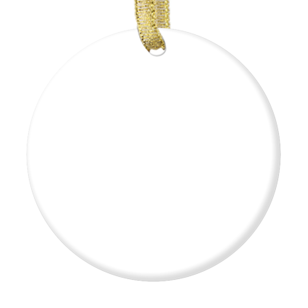 You Me & The Dogs Couple Front View Personalized Circle Ornament