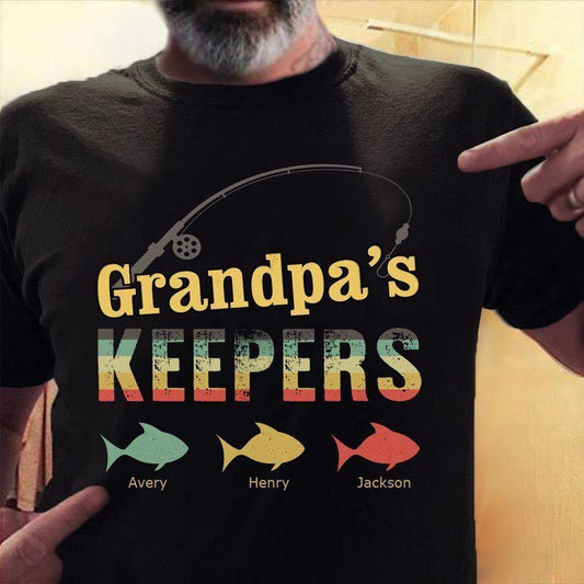Little Keepers Fishing Father's Day Personalized Shirt