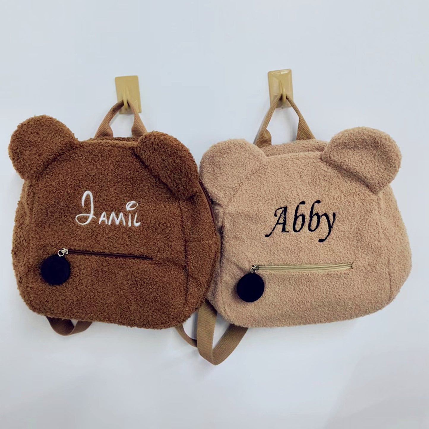 パーソナライズされた刺繍カスタム名テディベア バックパック
