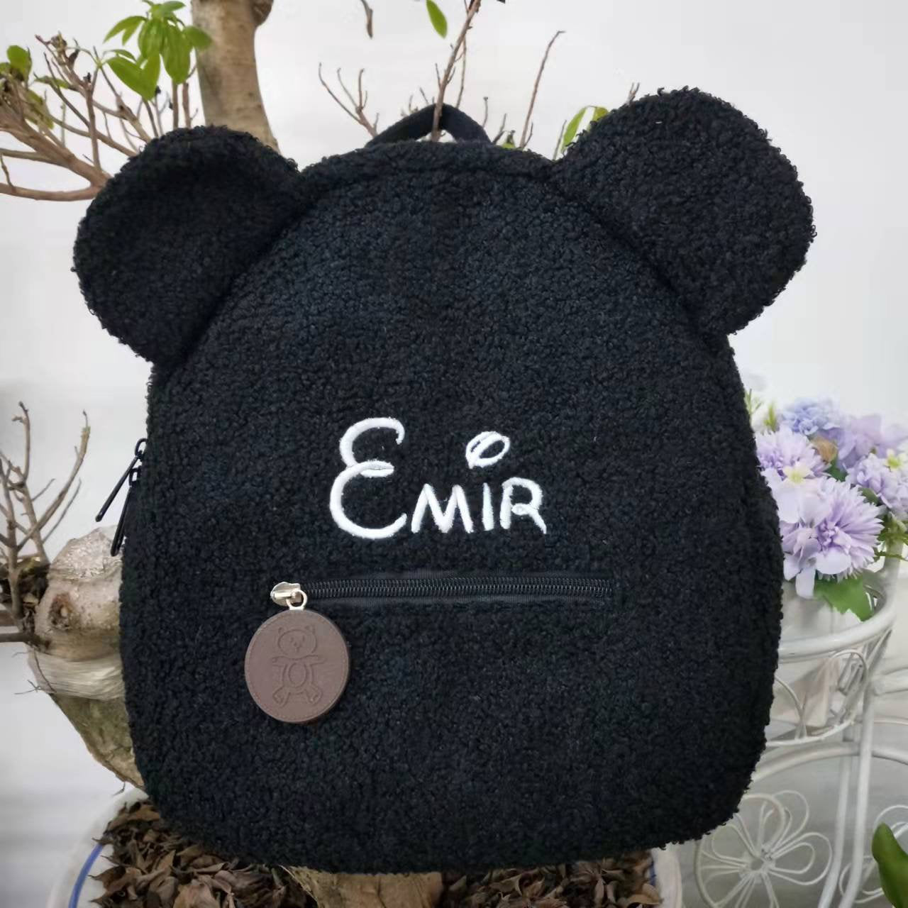 パーソナライズされた刺繍カスタム名テディベア バックパック