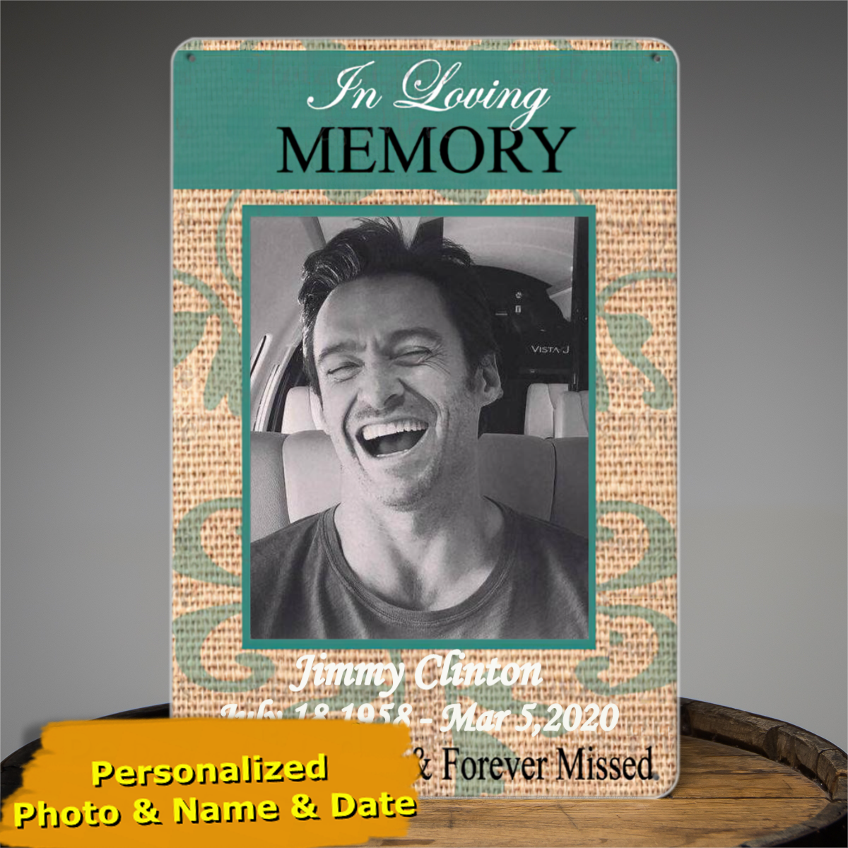 In loving Memory Memorial Tin Signs, Cemetery Decoration, Custom Tin Signs, Personalized Tin Signs