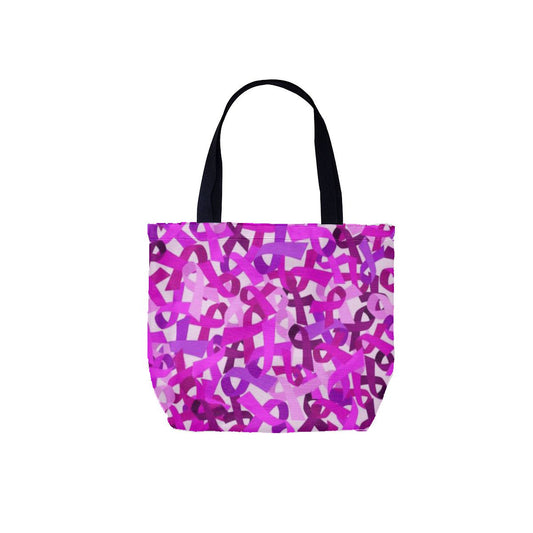 Intense Pink Ribbon Sassy Breast Cancer Survivor Canvas Bag No.RGYKIH