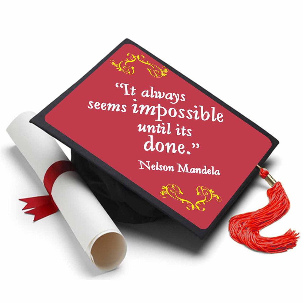 Nelson Mandela Grad Cap Tassel Topper